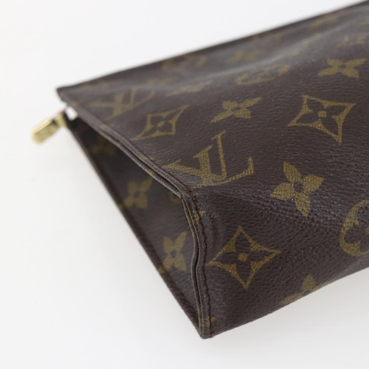 LOUIS VUITTON Monogram Poche Toilette 19 Pouch M47544 LV Auth 155420