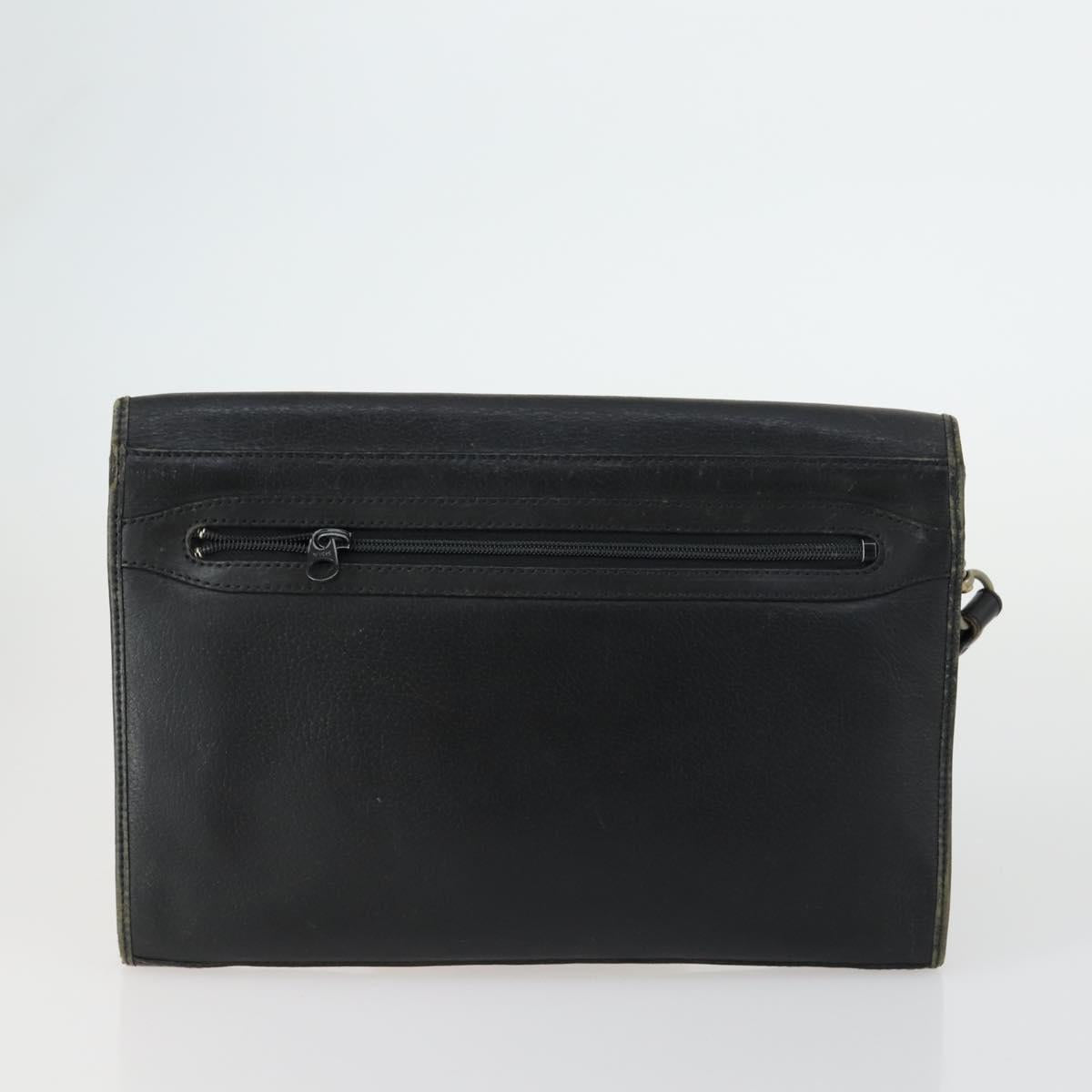 CARTIER Burberry Cartier Trotter Canvas Bag Leather 3 Set Black Auth 155423