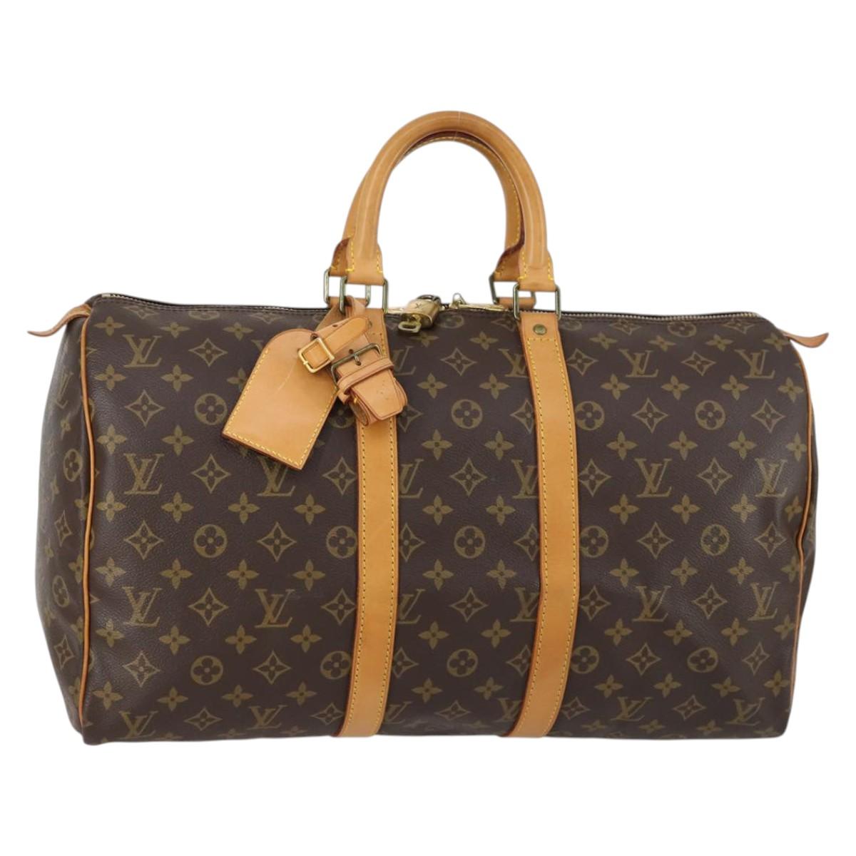 LOUIS VUITTON Monogram Keepall 45 Boston Bag M41428 LV Auth 155458V