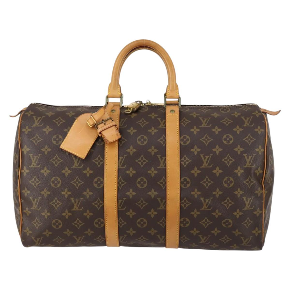 LOUIS VUITTON Monogram Keepall 45 Boston Bag M41428 LV Auth 155458V