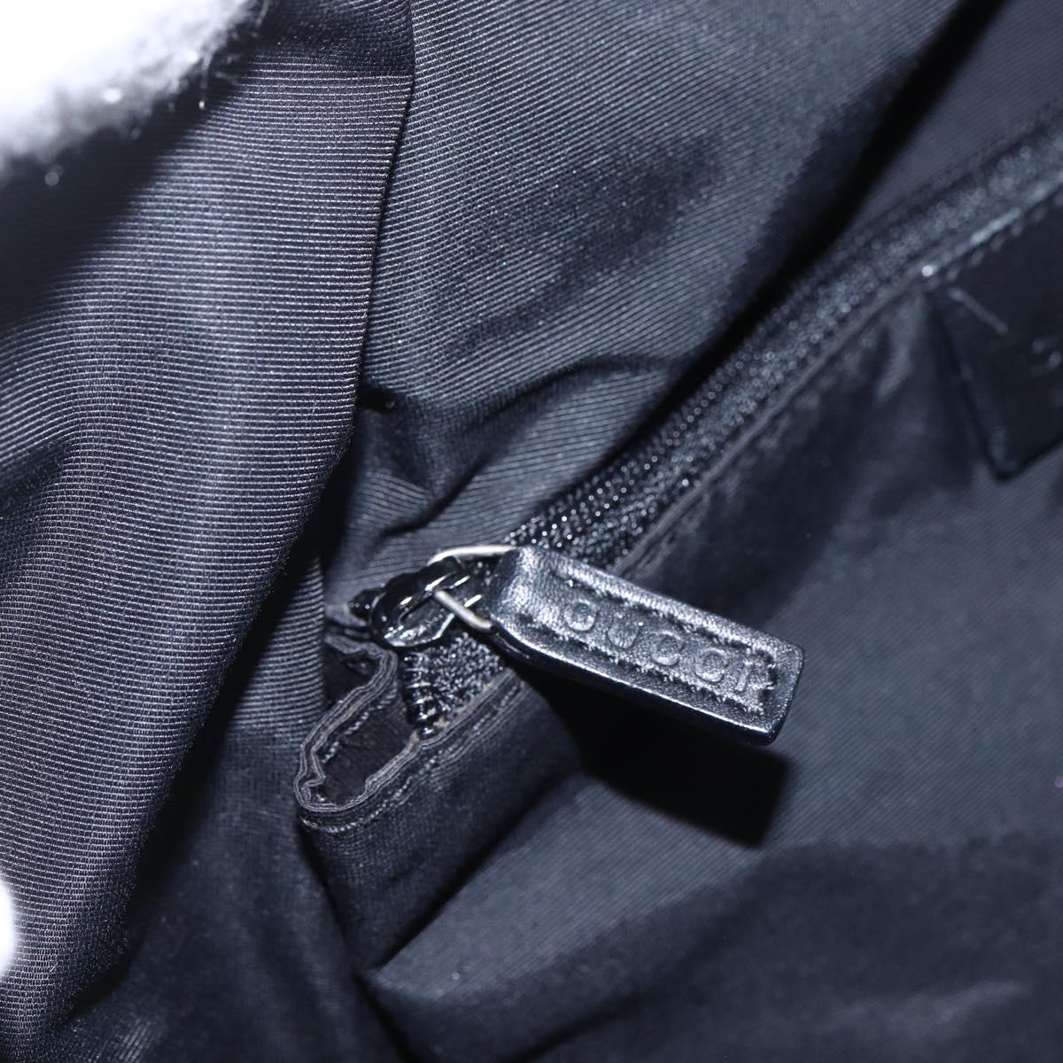 GUCCI GG Canvas Hand Bag Black 76554 Auth 155472