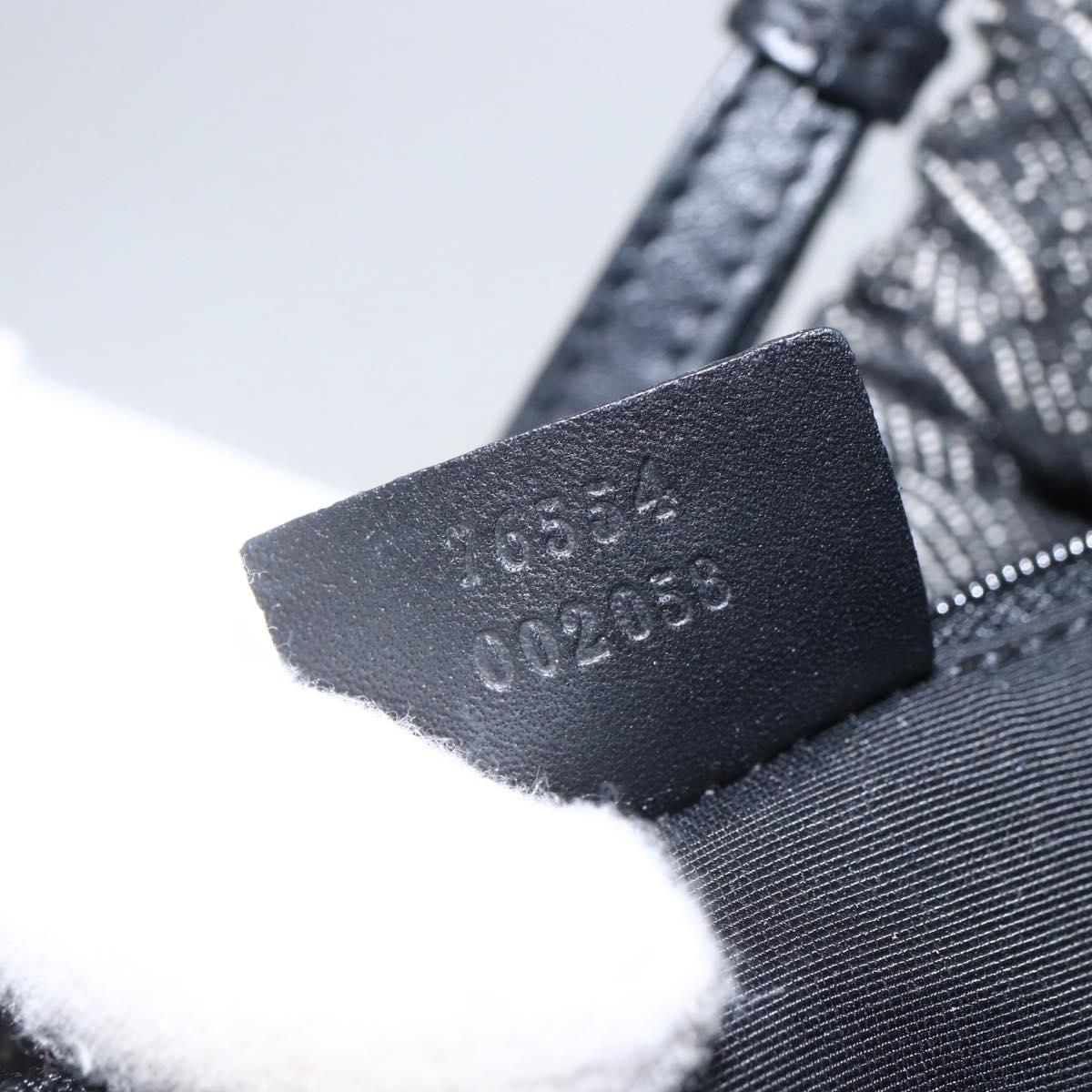 GUCCI GG Canvas Hand Bag Black 76554 Auth 155472