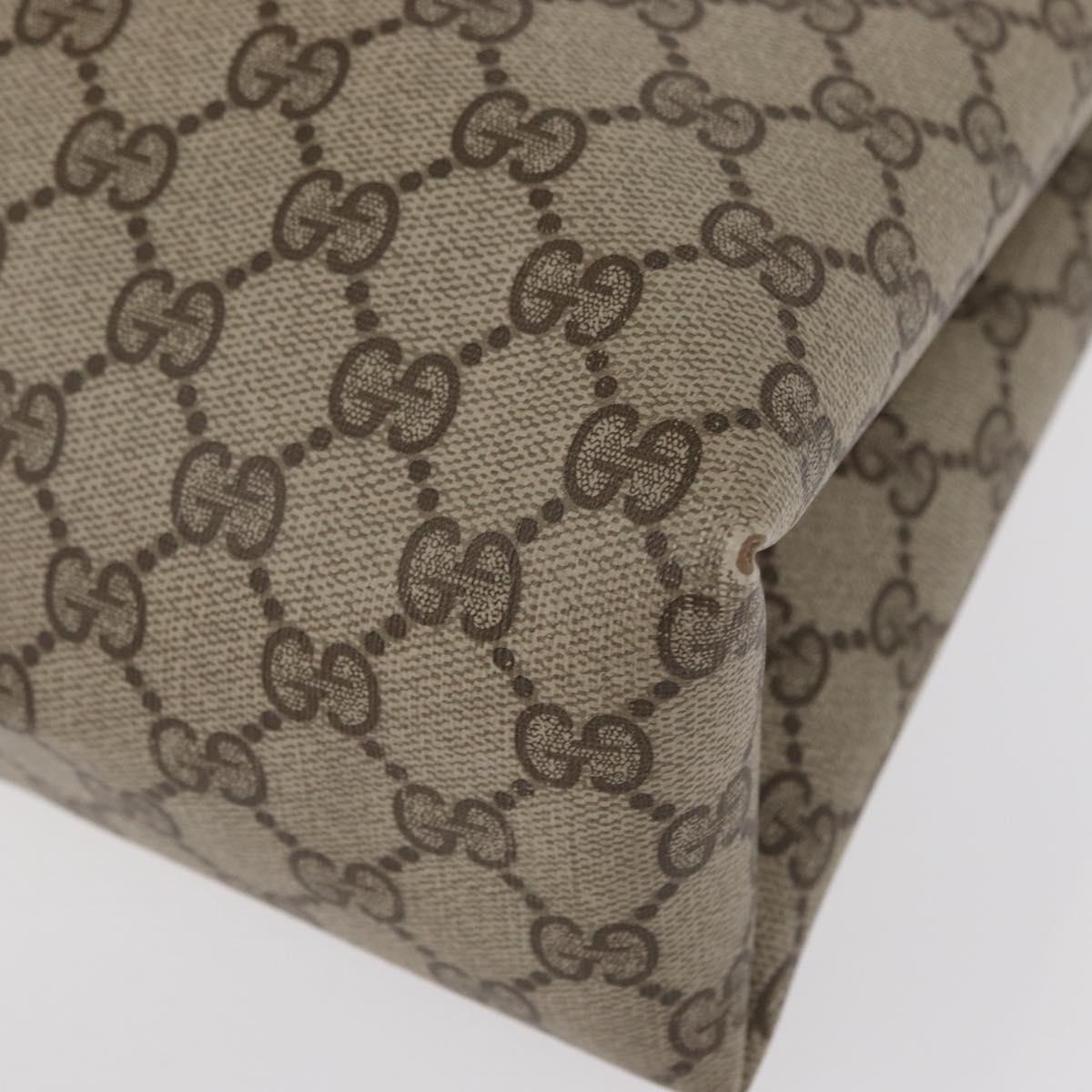 GUCCI GG Supreme Tote Bag PVC Beige Gold 39 02 061 Auth 155474