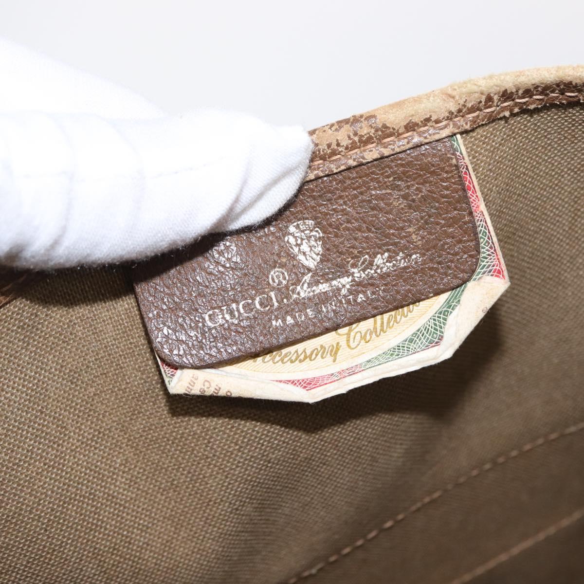 GUCCI GG Supreme Tote Bag PVC Beige Gold 39 02 061 Auth 155474