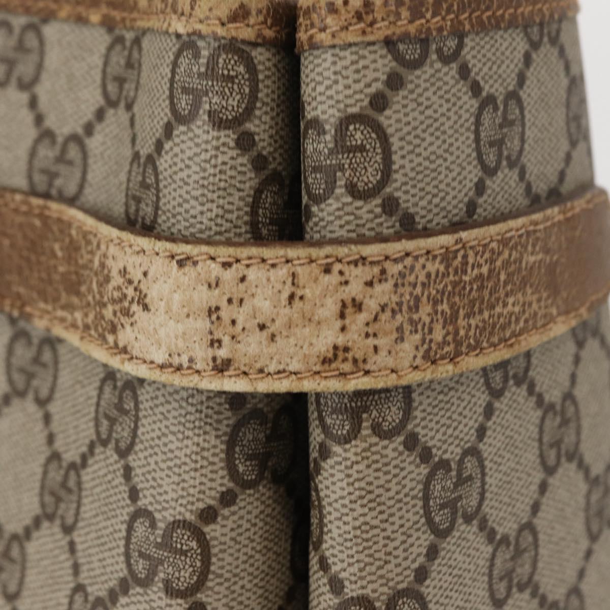 GUCCI GG Supreme Tote Bag PVC Beige Gold 39 02 061 Auth 155474