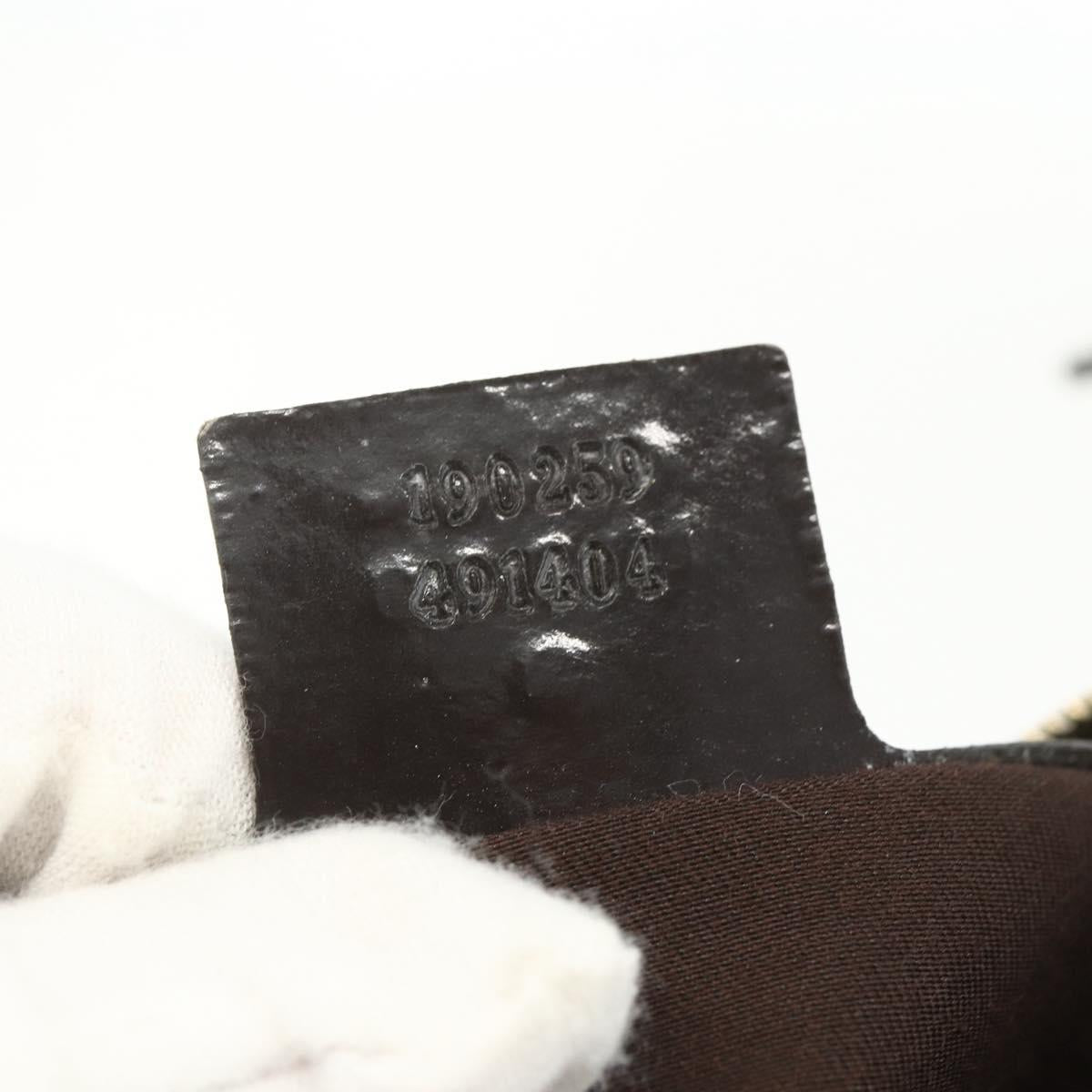 GUCCI GG Supreme Hand Bag PVC Beige Gold 190259 Auth 155475