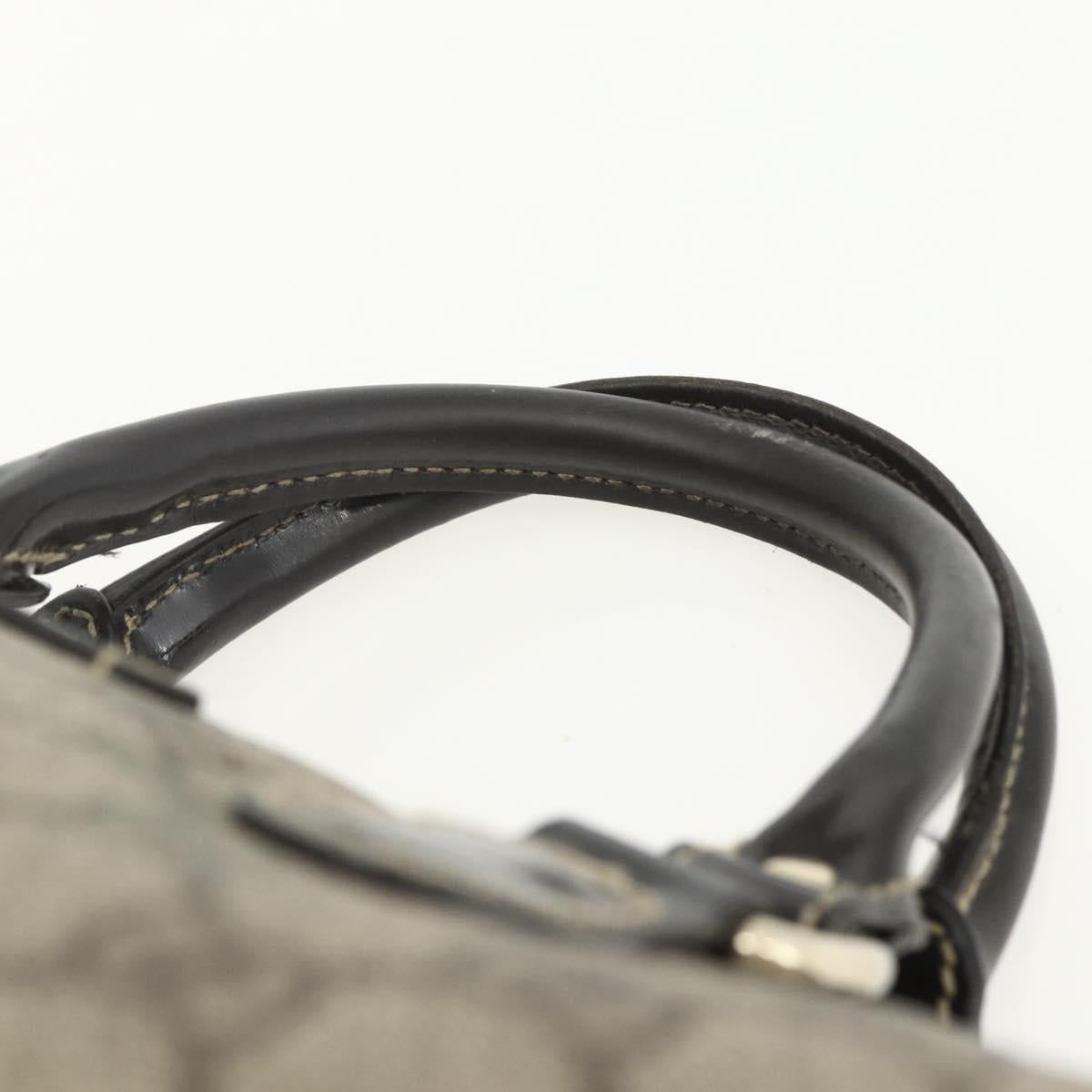 GUCCI GG Supreme Hand Bag PVC Beige Gold 190259 Auth 155475