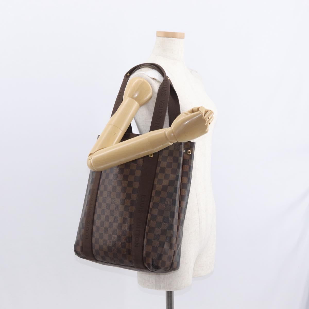 LOUIS VUITTON Damier Ebene Cabas Bobur Tote Bag N52006 LV Auth 155483