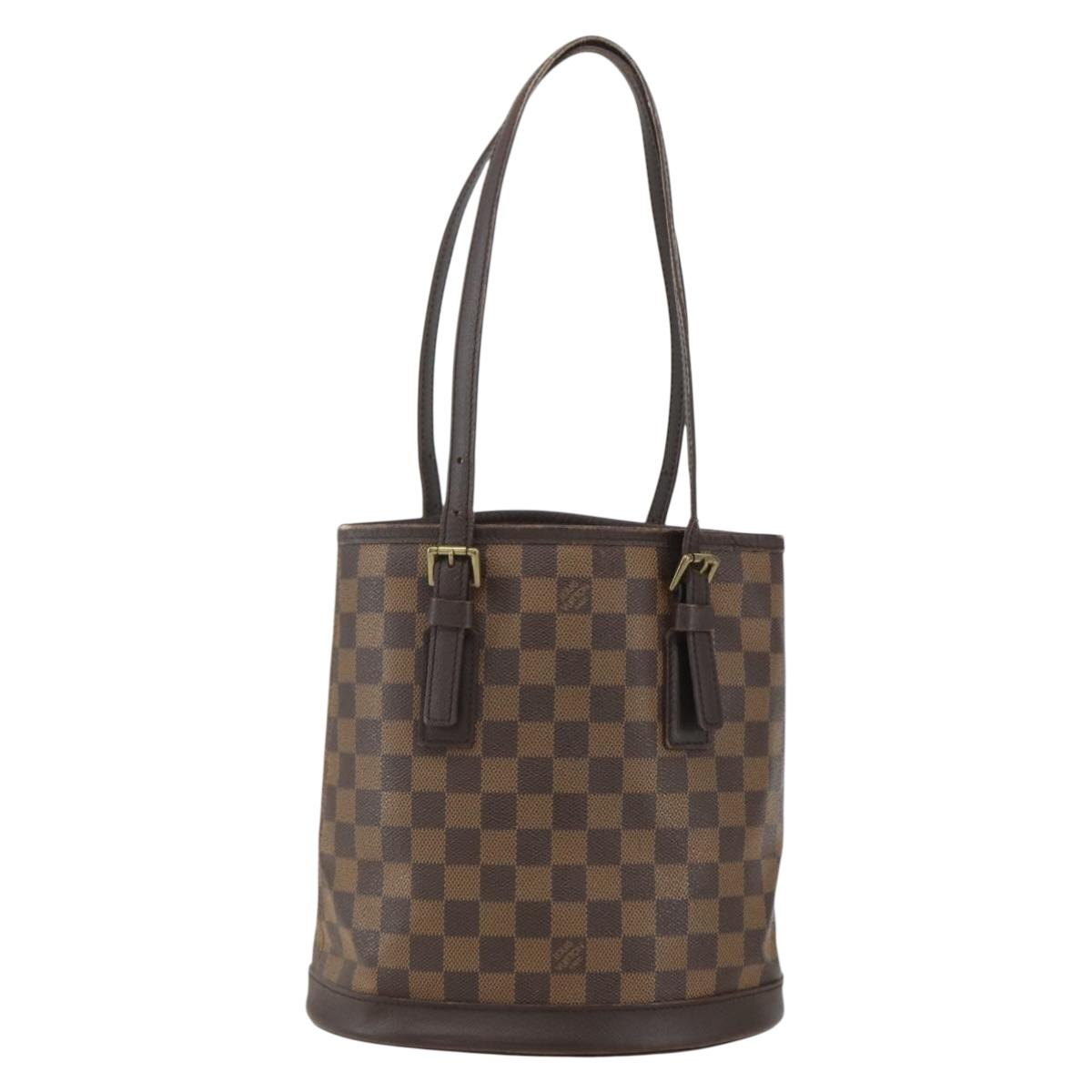 LOUIS VUITTON Damier Ebene Marais Shoulder Bag N42240 LV Auth 155484
