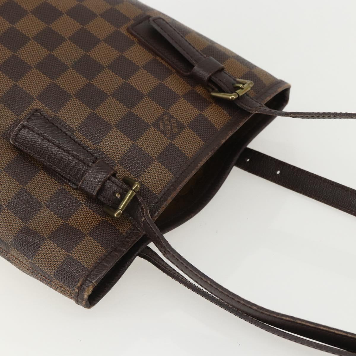 LOUIS VUITTON Damier Ebene Marais Shoulder Bag N42240 LV Auth 155484