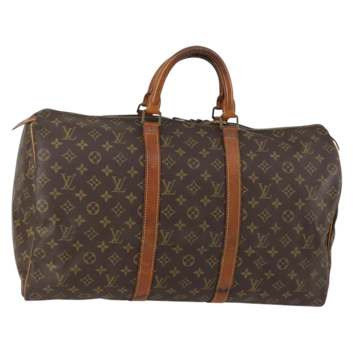 LOUIS VUITTON Monogram Keepall 50 Boston Bag M41426 LV Auth 155487