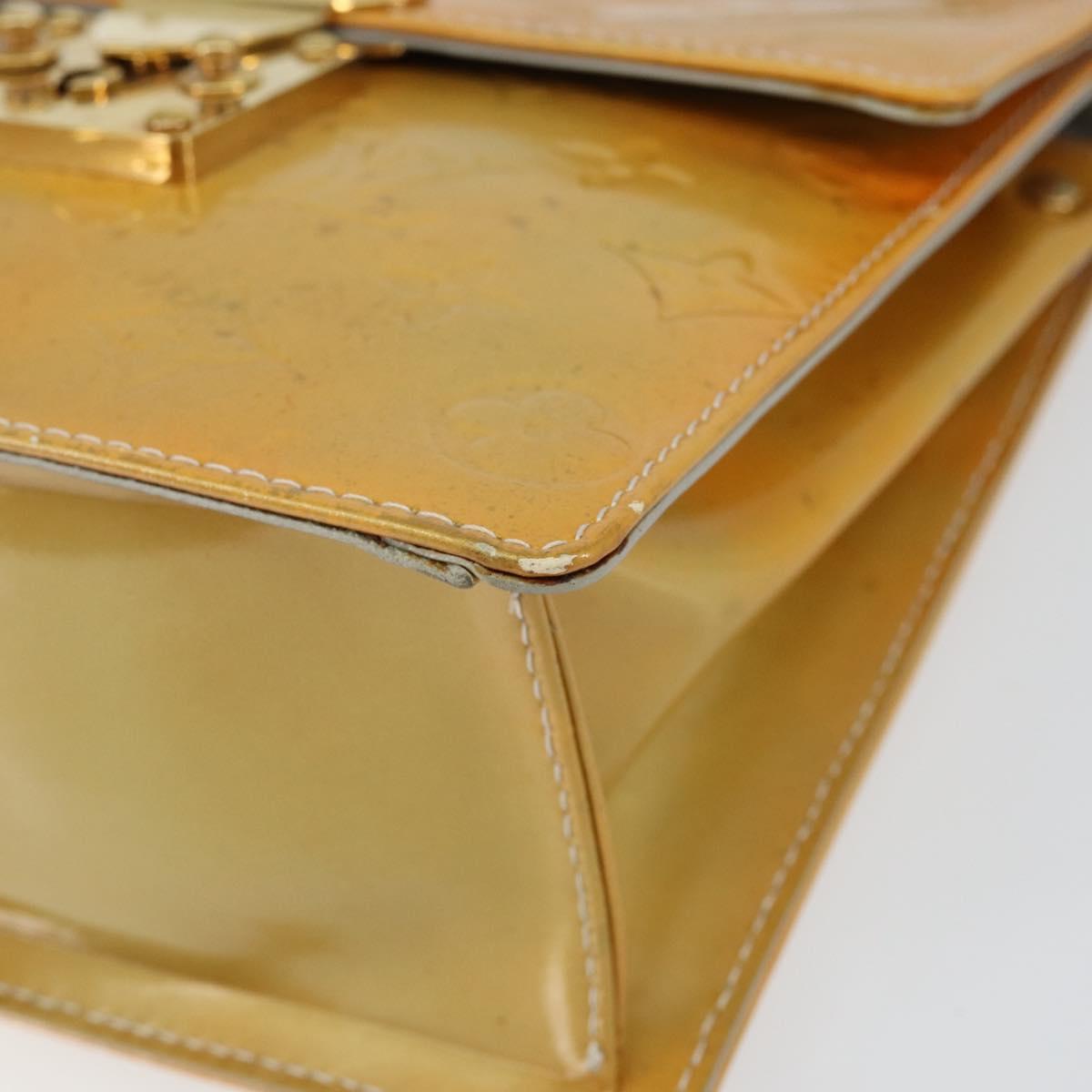 LOUIS VUITTON Monogram Vernis Spring street Hand Bag Gris M91029 LV Auth 155494