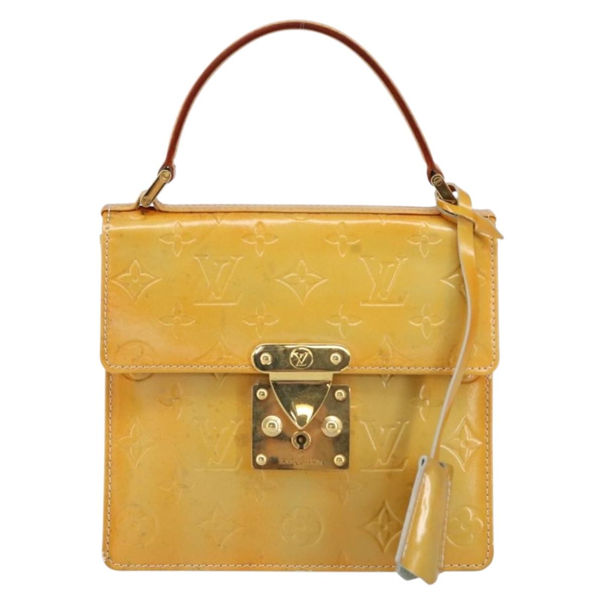 LOUIS VUITTON Monogram Vernis Spring street Hand Bag Gris M91029 LV Auth 155494