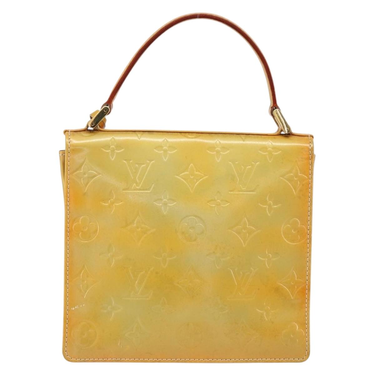 LOUIS VUITTON Monogram Vernis Spring street Hand Bag Gris M91029 LV Auth 155494