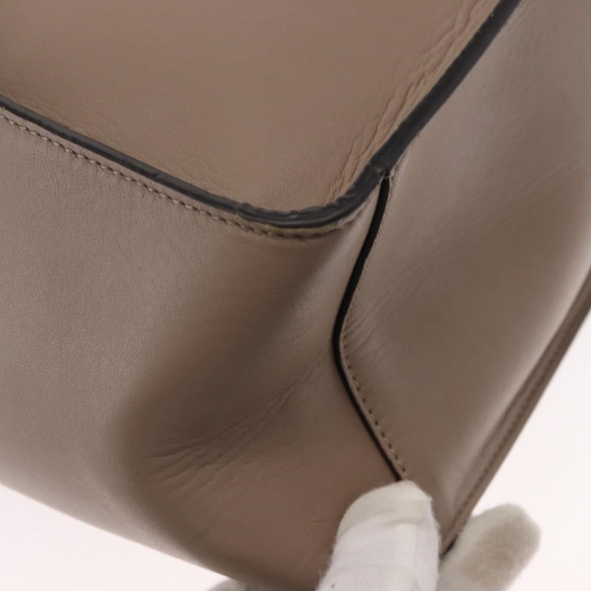 Stella MacCartney Hand Bag Leather 2way Beige Gold 513860 Auth 155498