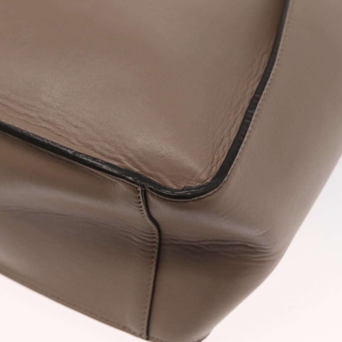 Stella MacCartney Hand Bag Leather 2way Beige Gold 513860 Auth 155498