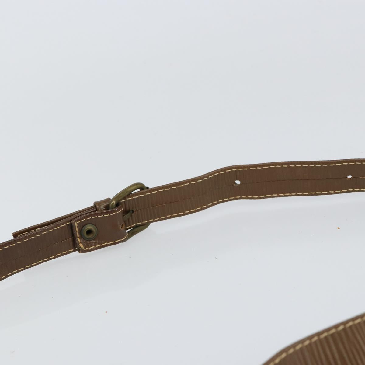 FENDI Zucchino Canvas Shoulder Bag Coated Canvas Beige Auth 155500