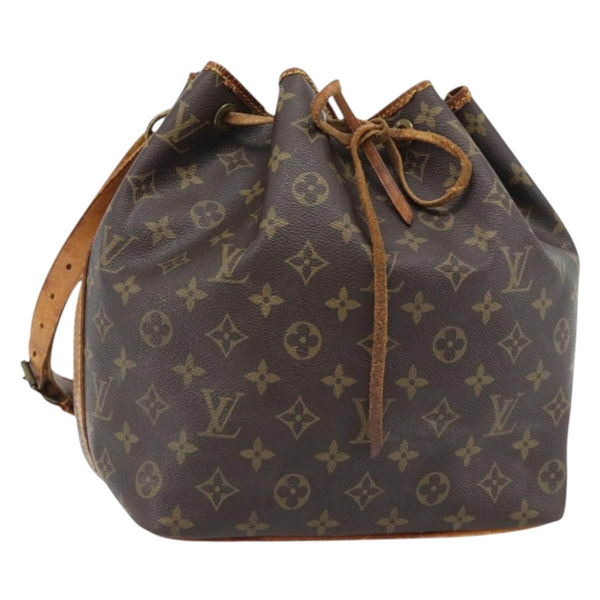 LOUIS VUITTON Monogram Petit Noe Shoulder Bag M42226 LV Auth 155520