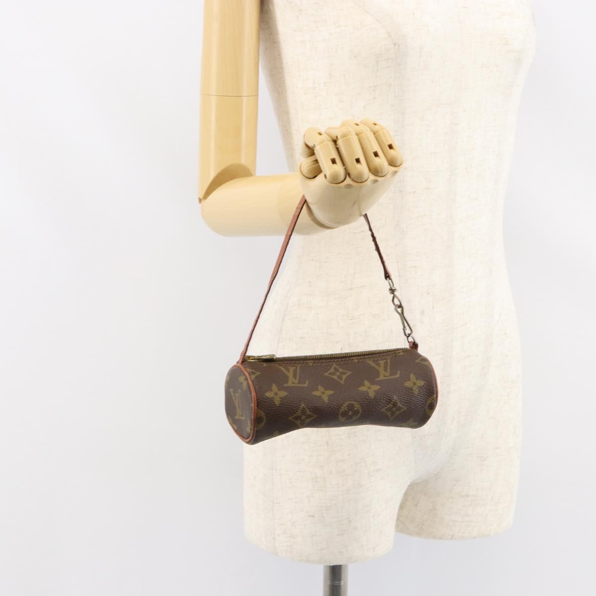 LOUIS VUITTON Monogram Papillon Pouch LV Auth 155533