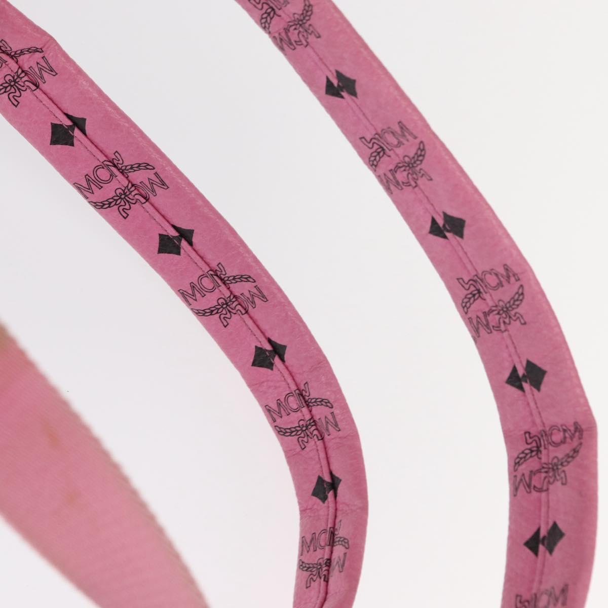 MCM Vicetos Logogram 360 Backpack PVC Leather Pink Gold Silver Auth 155541