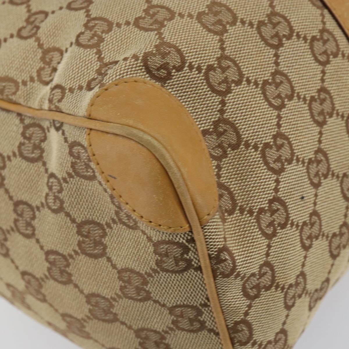GUCCI GG Canvas Sherry Line Hand Bag Beige Gold 000 0846 Auth 155543