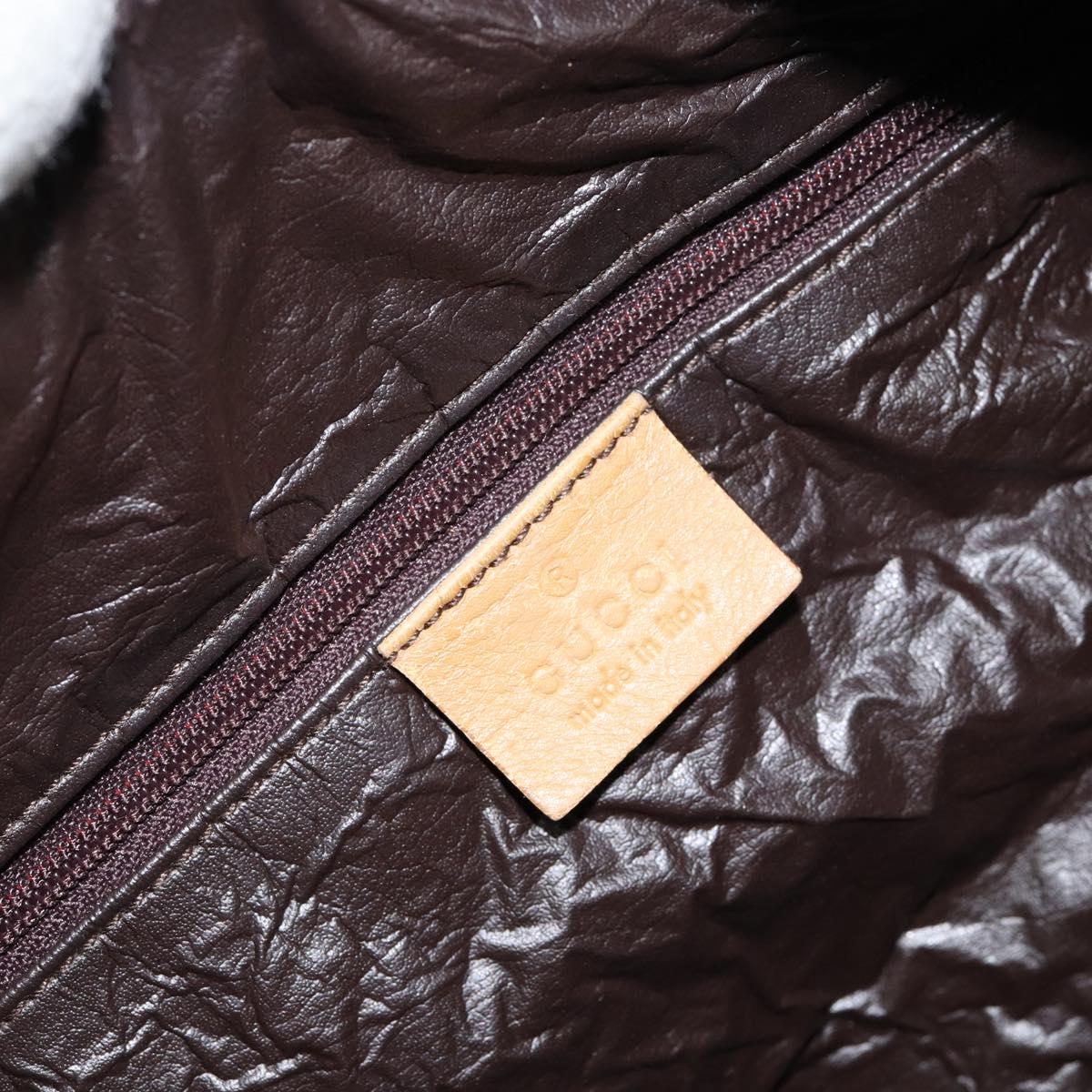 GUCCI GG Canvas Sherry Line Hand Bag Beige Gold 000 0846 Auth 155543