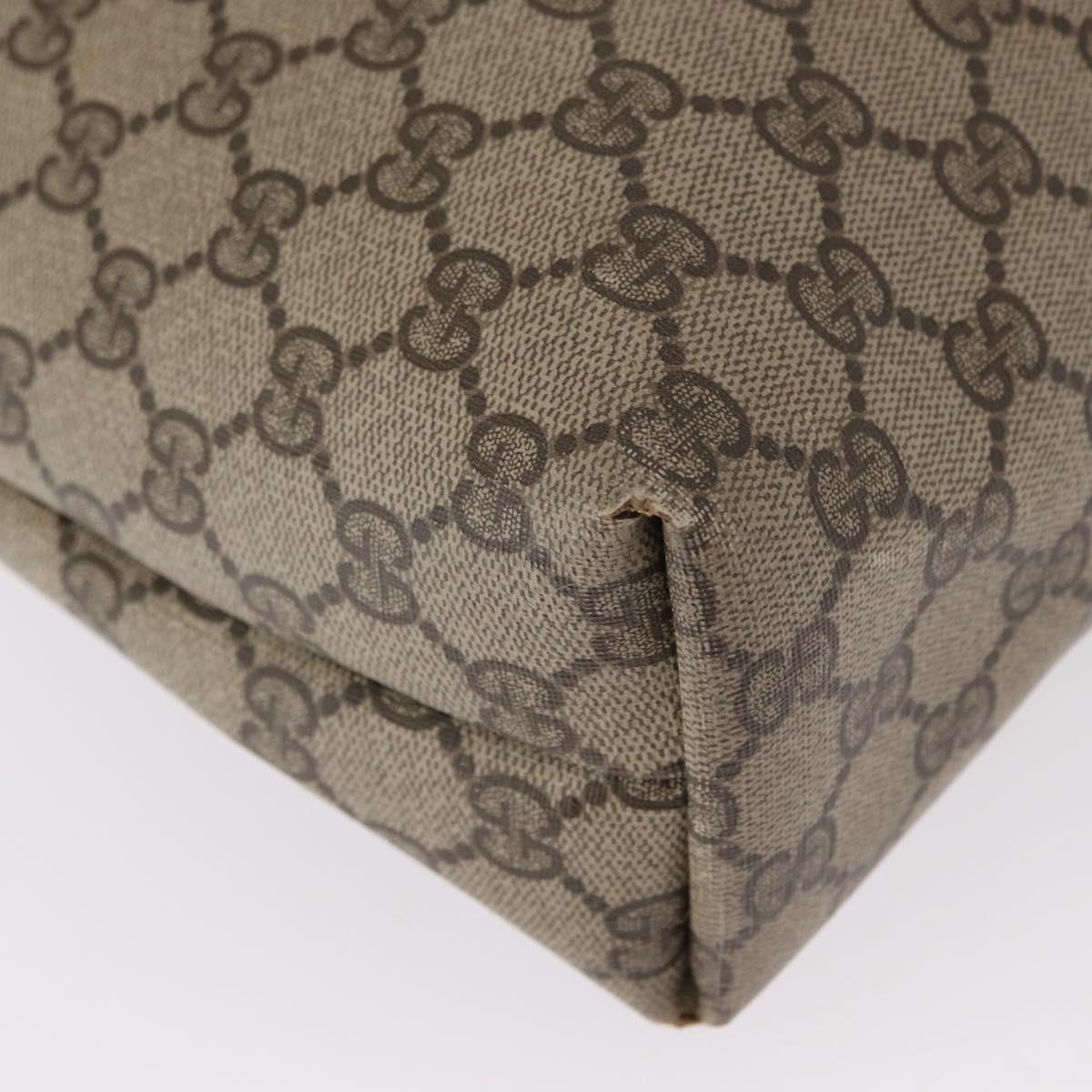 GUCCI GG Supreme Web Sherry Line Tote Bag PVC Beige Gold 39 02 003 Auth 155545