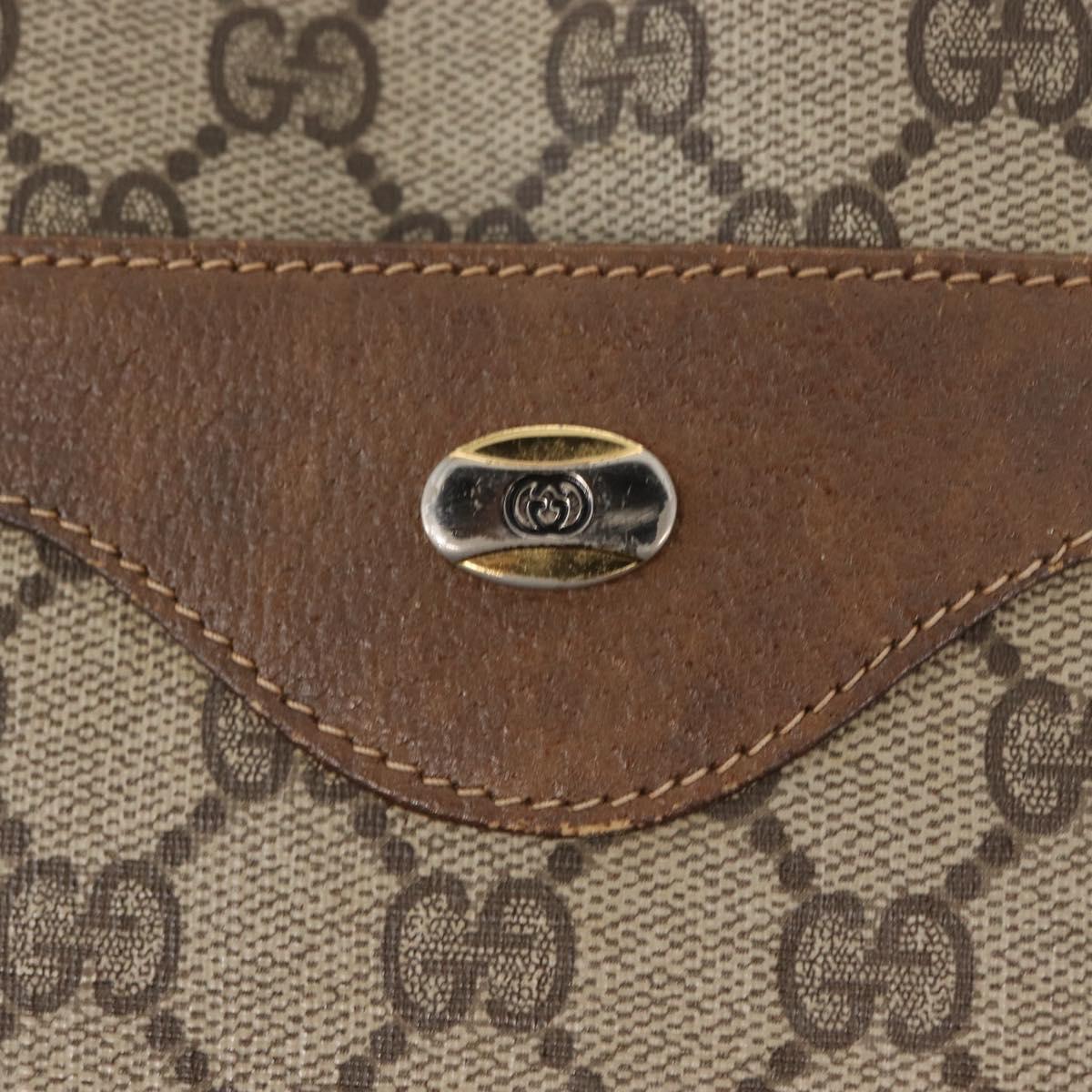 GUCCI GG Supreme Web Sherry Line Tote Bag PVC Beige Gold 39 02 003 Auth 155545