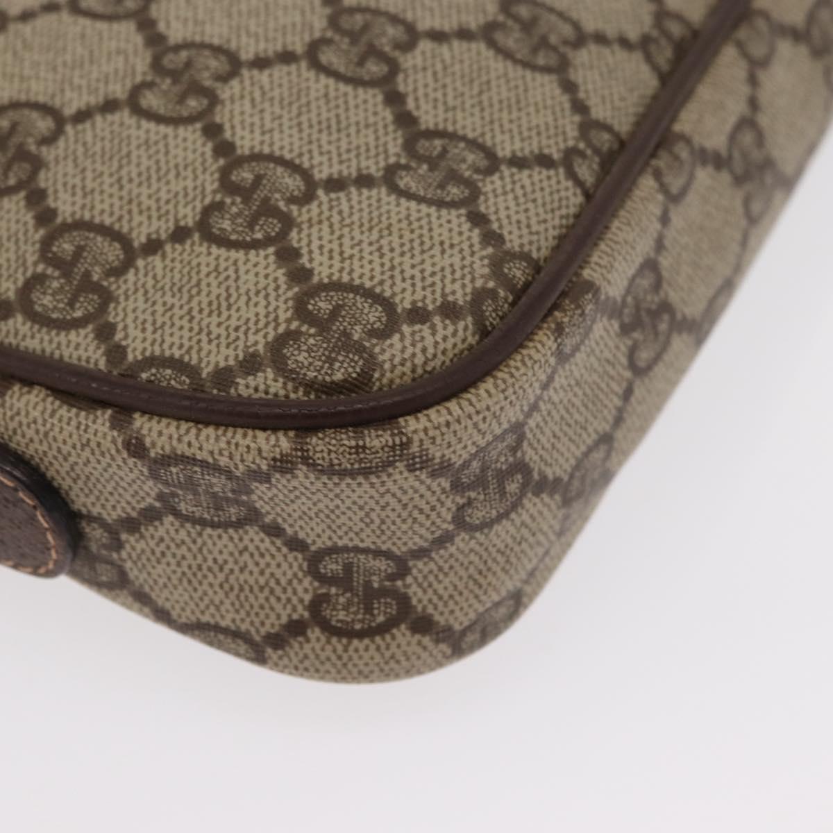 GUCCI GG Supreme Shoulder Bag PVC Beige Gold 007 115 6423 Auth 155550