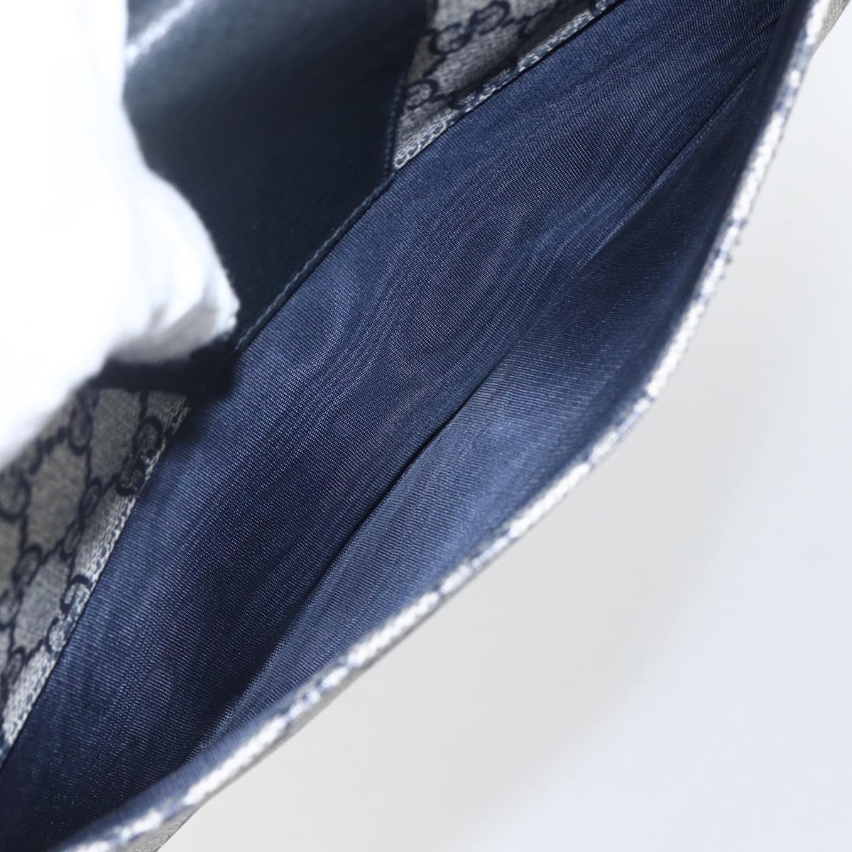 GUCCI GG Supreme Sherry Line Shoulder Bag PVC Red Navy Auth 155552