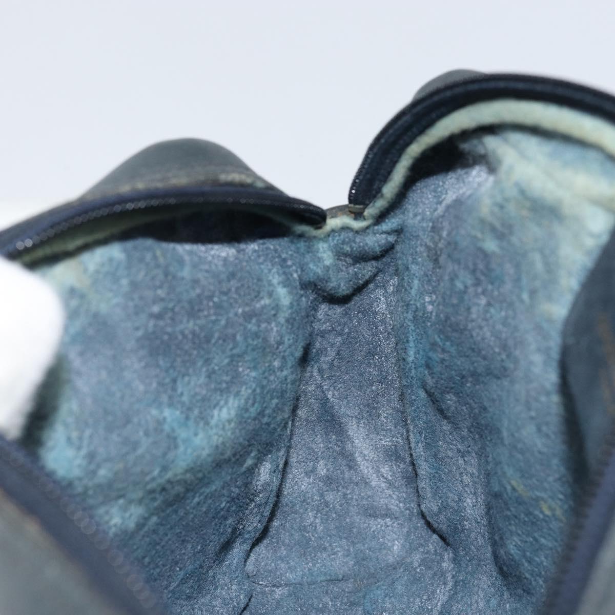 GUCCI GG Supreme Sherry Line Shoulder Bag PVC Navy Gold 010 378 Auth 155553