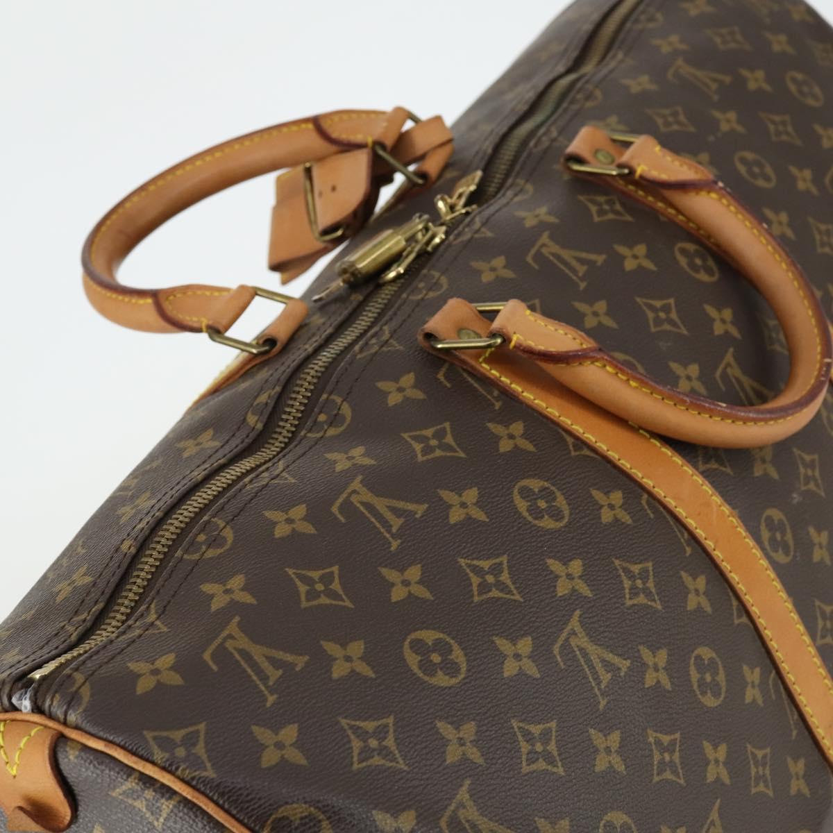 LOUIS VUITTON Monogram Keepall 55 Boston Bag M41424 LV Auth 155566V