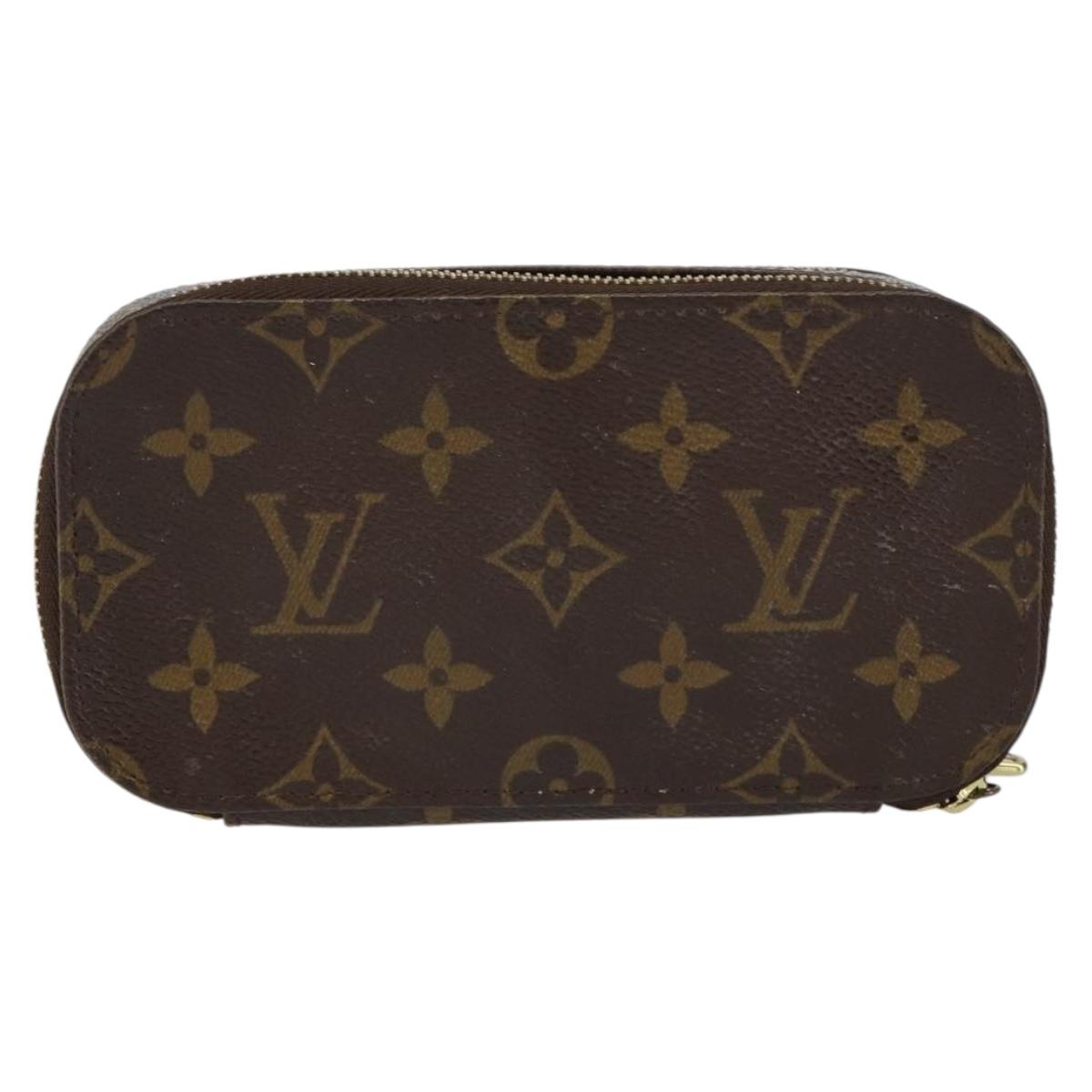 LOUIS VUITTON Monogram Trousse Brush PM Cosmetic Pouch M47510 LV Auth 155580