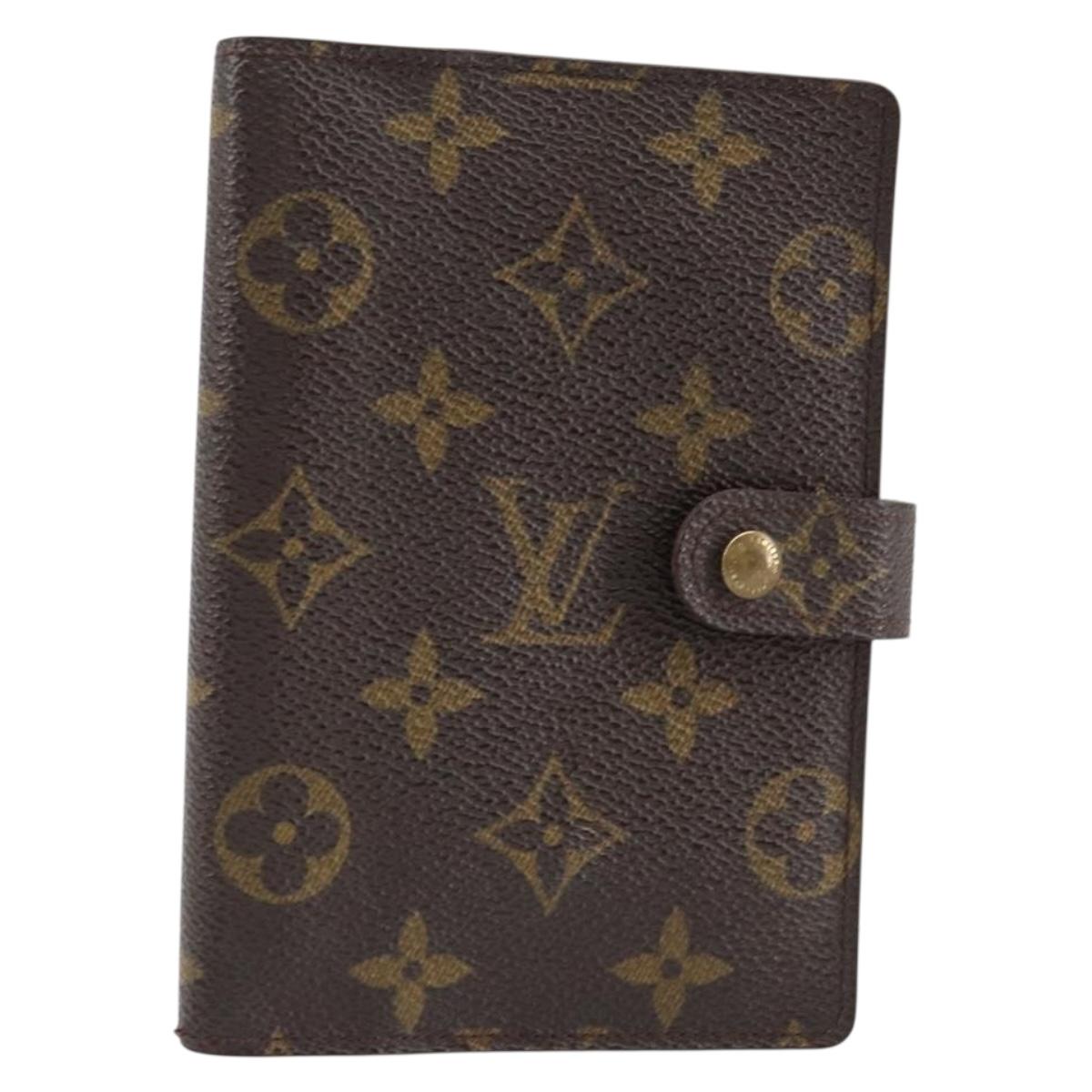 LOUIS VUITTON Monogram Agenda PM Day Planner Cover R20005 LV Auth 155581