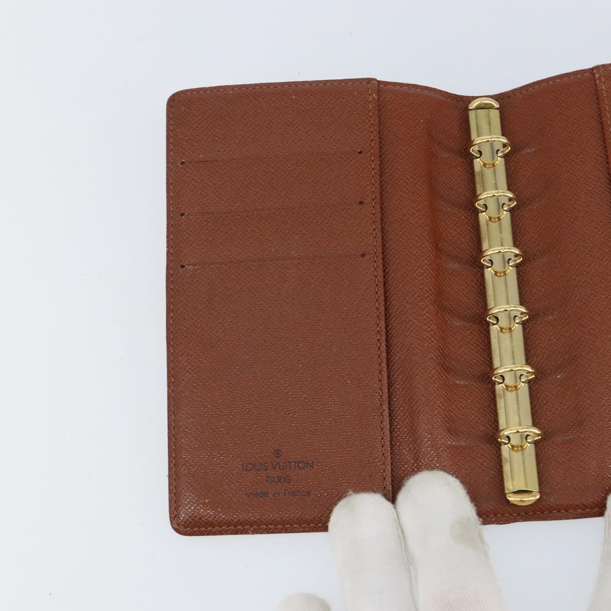 LOUIS VUITTON Monogram Agenda PM Day Planner Cover R20005 LV Auth 155581