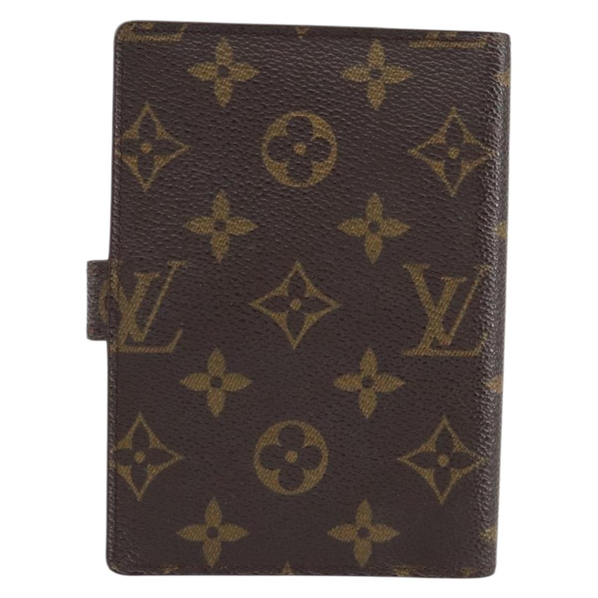 LOUIS VUITTON Monogram Agenda PM Day Planner Cover R20005 LV Auth 155581