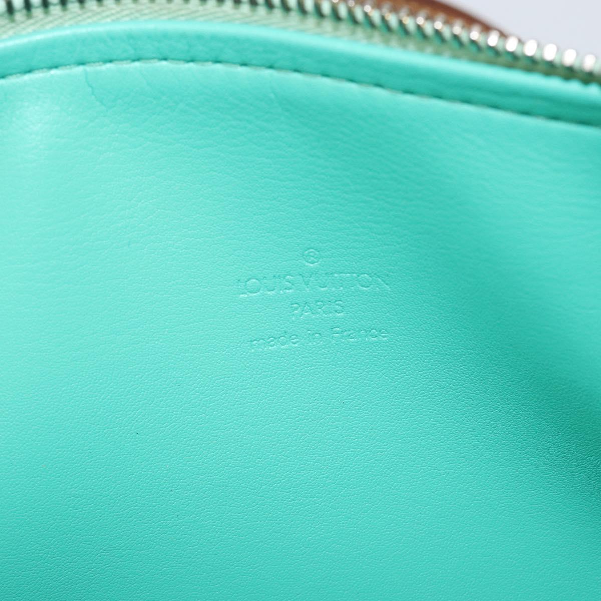 LOUIS VUITTON Monogram Vernis Bedford Hand Bag LIme Green LV Auth 155583