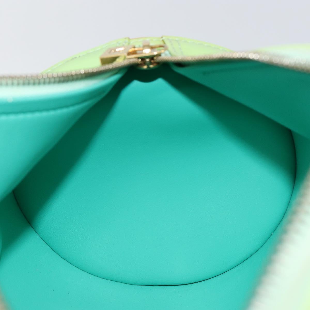 LOUIS VUITTON Monogram Vernis Bedford Hand Bag LIme Green LV Auth 155583