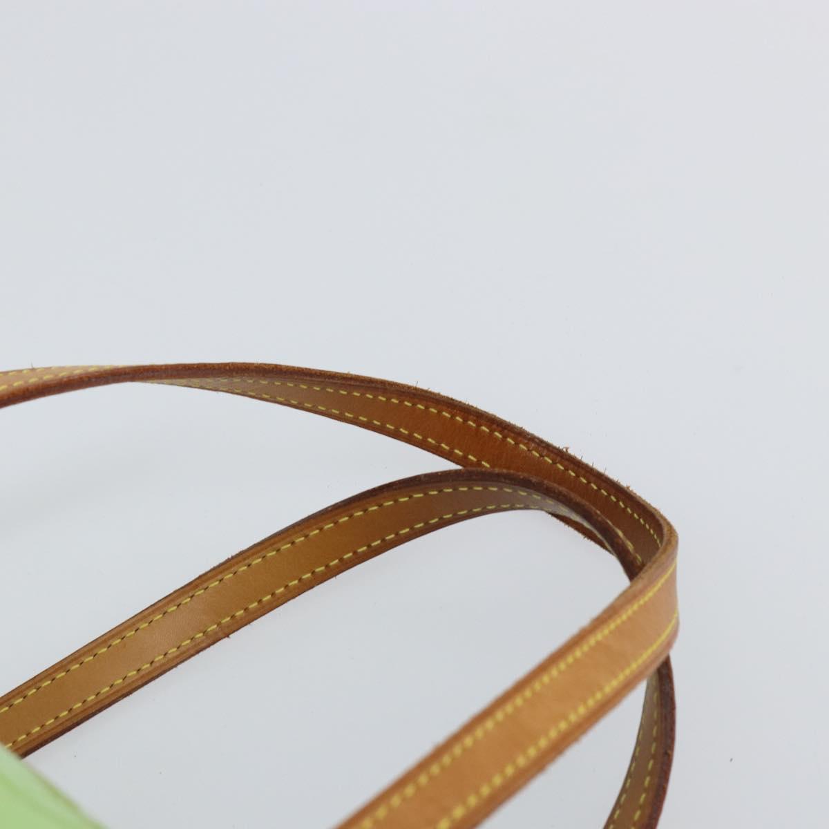 LOUIS VUITTON Monogram Vernis Bedford Hand Bag LIme Green LV Auth 155583