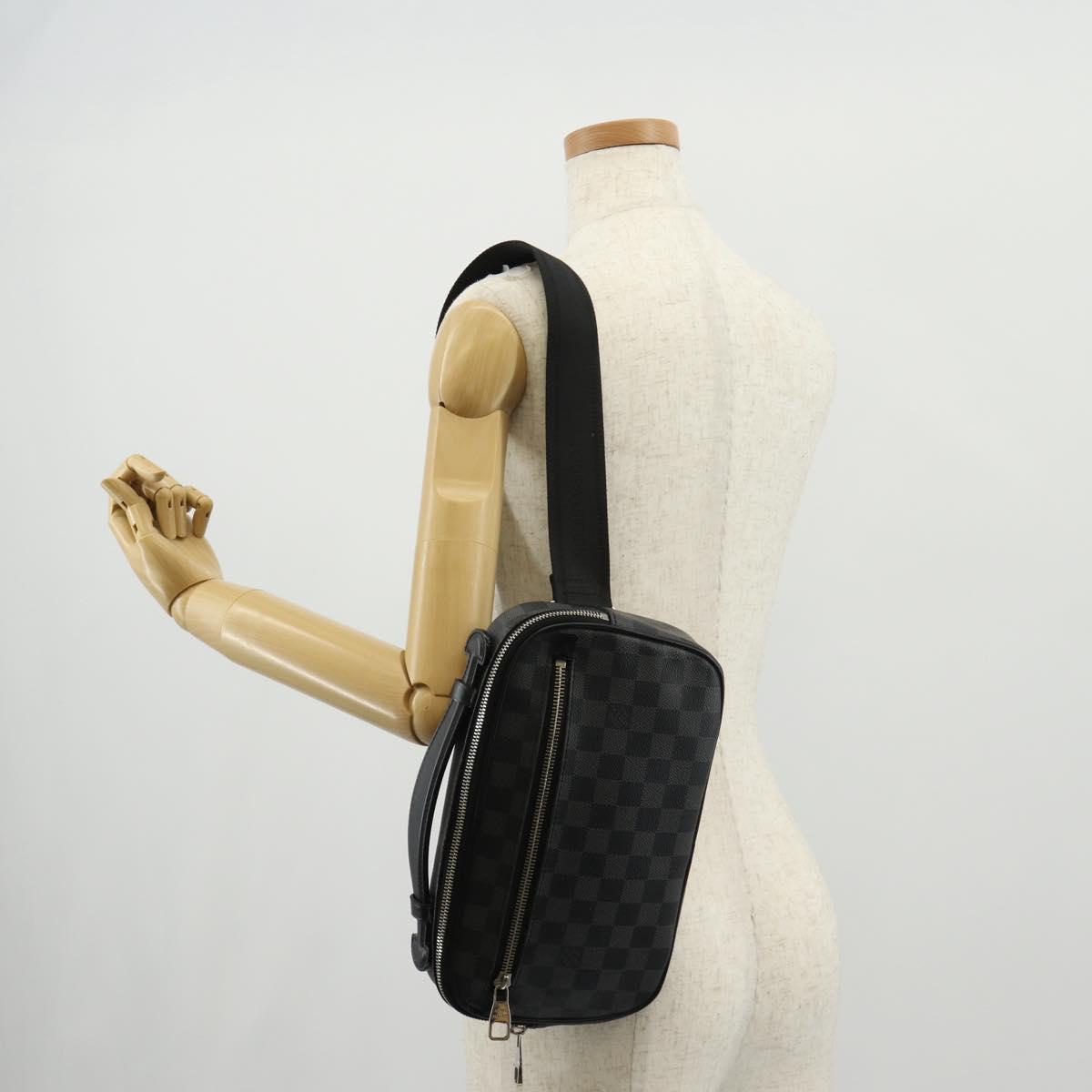 LOUIS VUITTON Damier Graphite Ambreil Shoulder Bag N41289 LV Auth 155584V