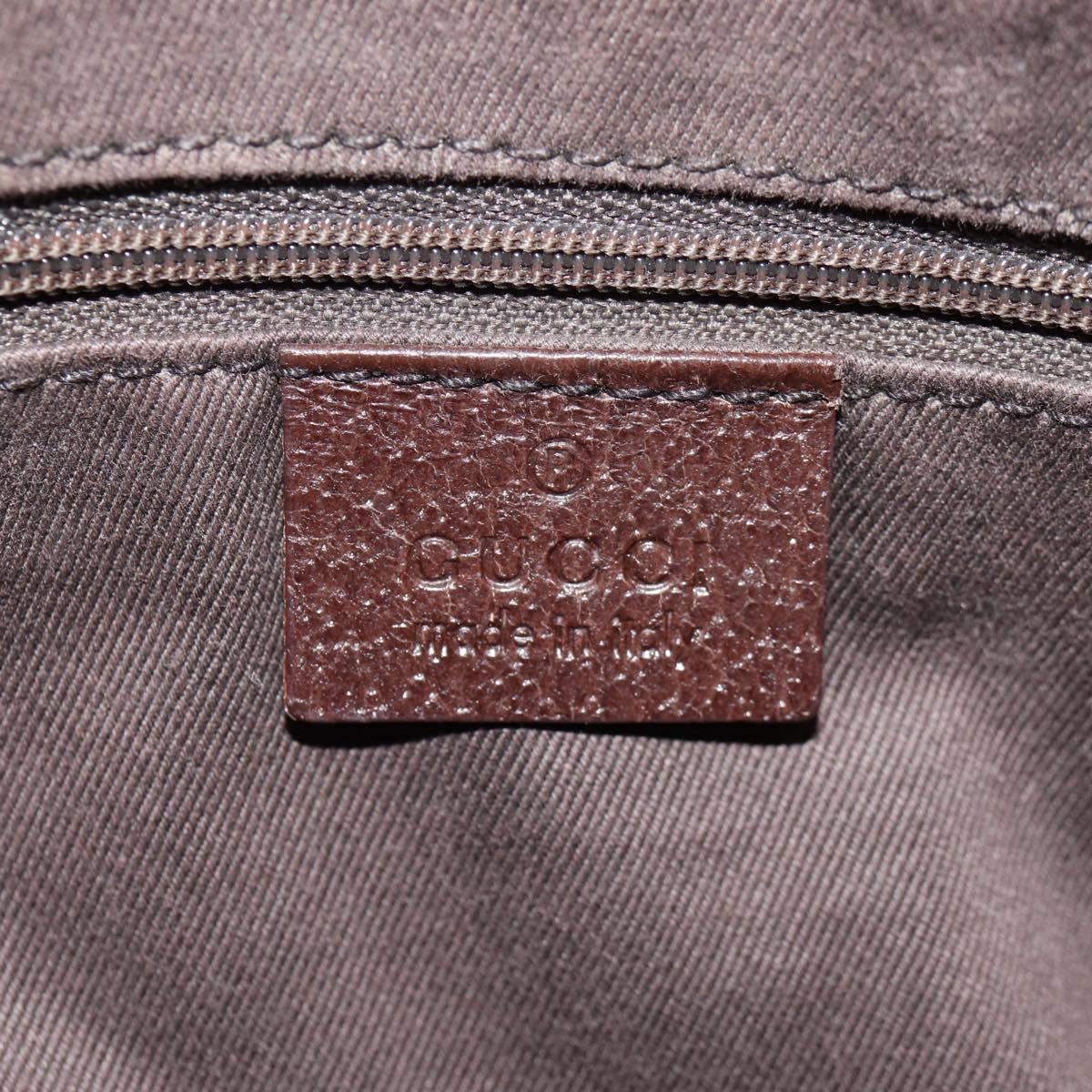 GUCCI GG Canvas Hand Bag Beige Silver 115007 Auth 155587V