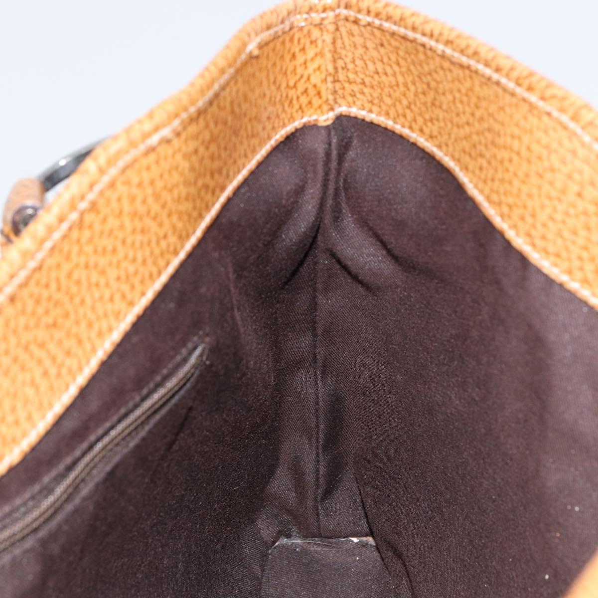 GUCCI GG Canvas Hand Bag Beige Silver 113015 Auth 155589