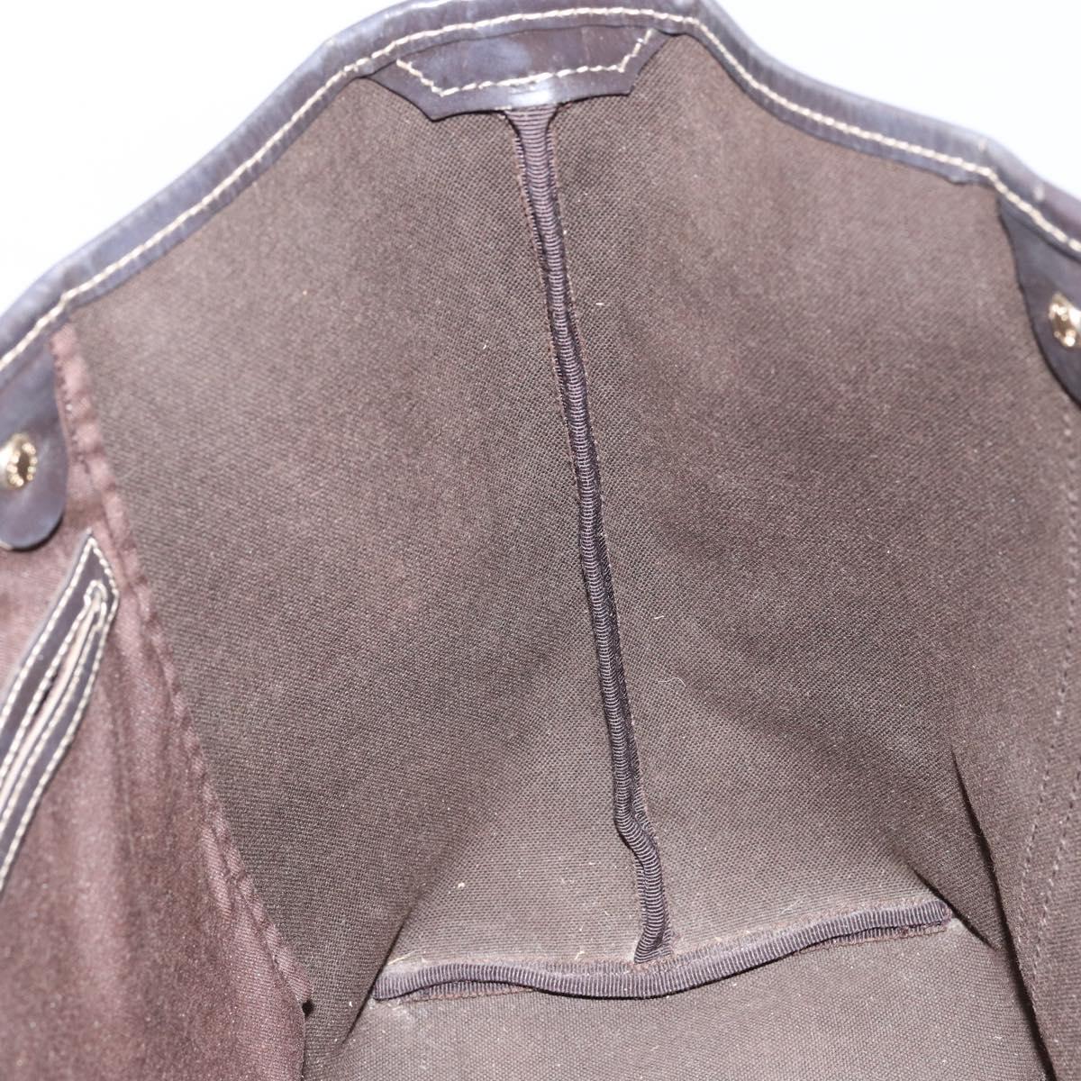 GUCCI GG Supreme Tote Bag PVC Beige Gold 197953 Auth 155590