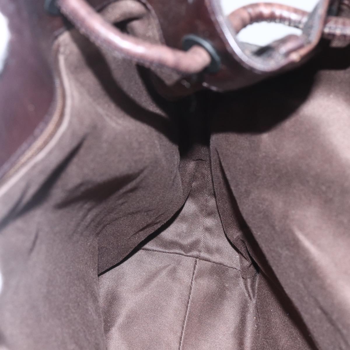 GUCCI GG Canvas Tote Bag Brown 101341 Auth 155591