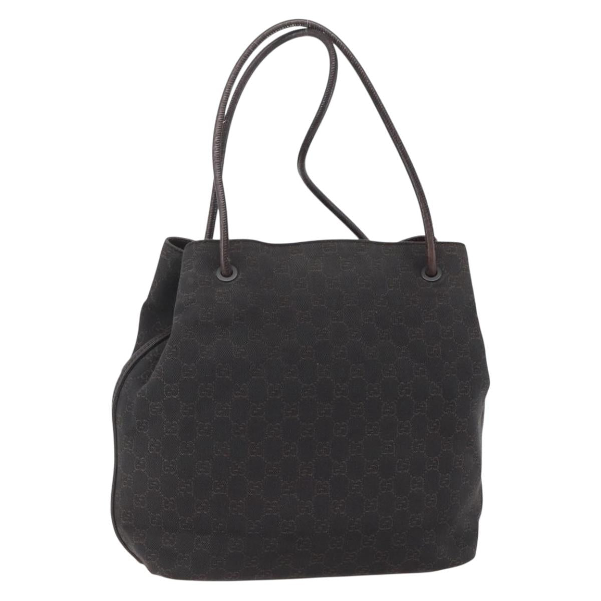 GUCCI GG Canvas Tote Bag Brown 101341 Auth 155591