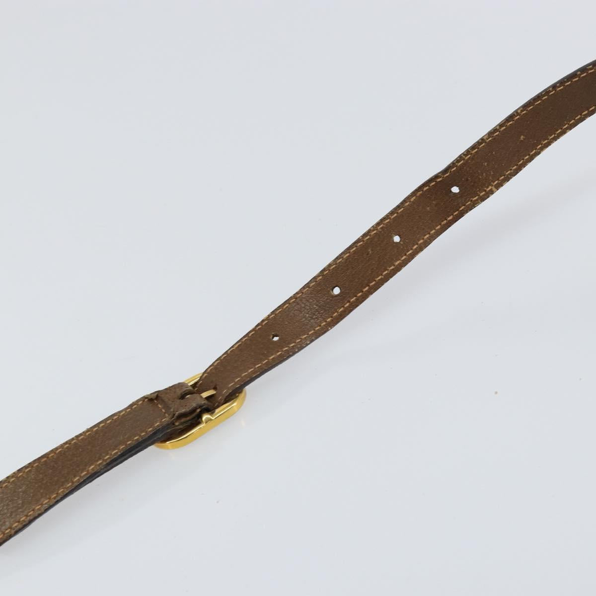 GUCCI GG Supreme Web Sherry Line Bag PVC Beige Gold 116 02 055 Auth 155594