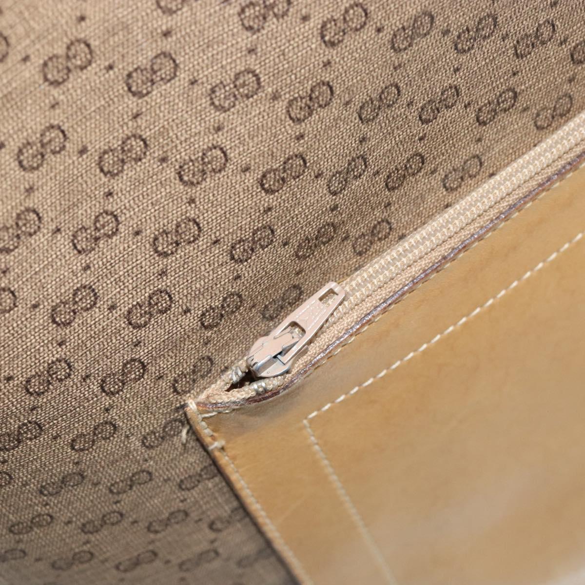 GUCCI Micro GG Supreme Web Sherry Line Tote Bag PVC Beige Red Auth 155601