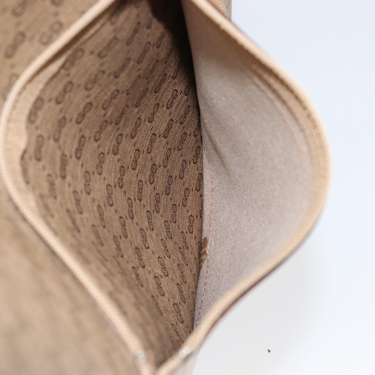 GUCCI Micro GG Supreme Web Sherry Line Tote Bag PVC Beige Red Auth 155601