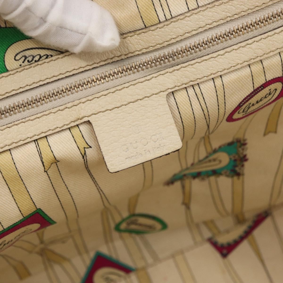 GUCCI GG Canvas Sherry Line Hand Bag Beige Gold 139260 Auth 155602