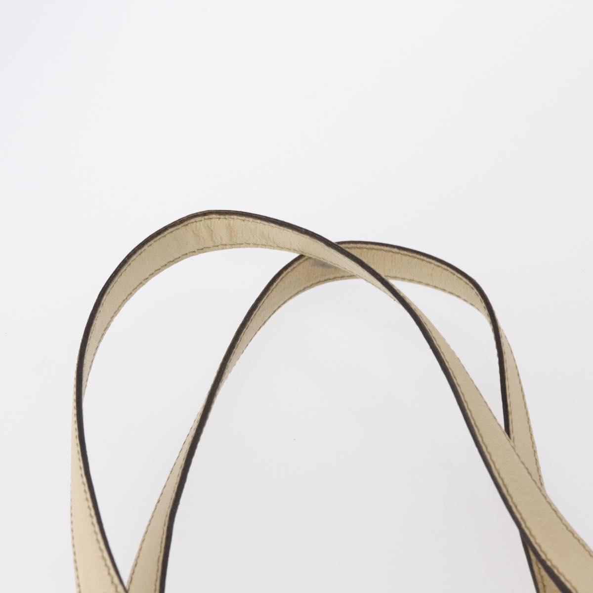 GUCCI GG Canvas Sherry Line Hand Bag Beige Gold 139260 Auth 155602